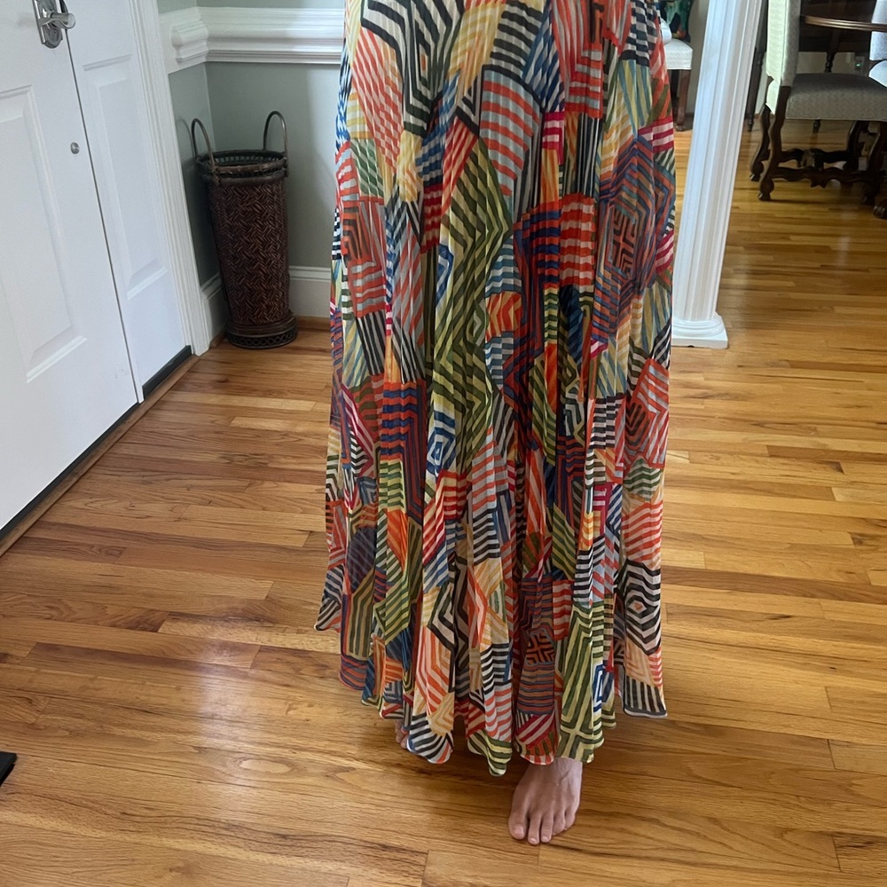 Alice + Olivia Multicolor Geometric Maxi Skirt